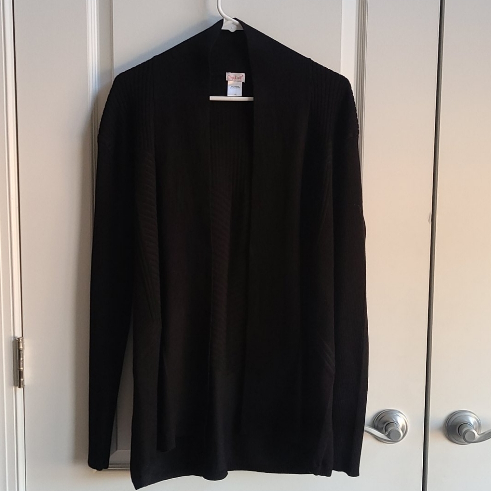 NWOT 'Top it off' Open Front Black Cardigan